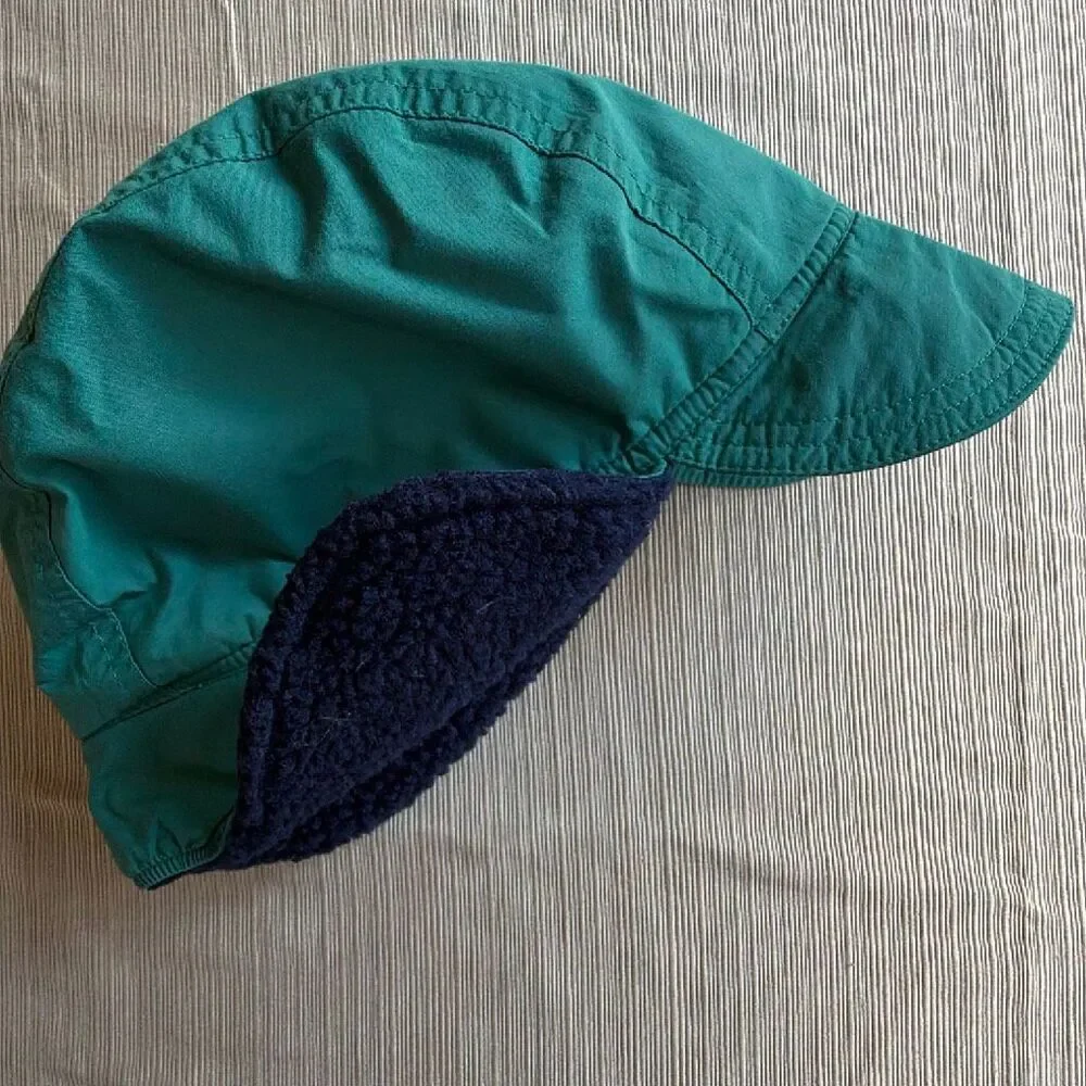 LL Bean Vintage Fleece Lined Winter Hat Ear Flaps Men’s Large Made in USA